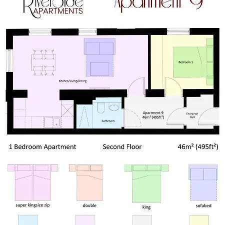 Дом отдыха 9 1 Bedroom, Sleeps X 4 *